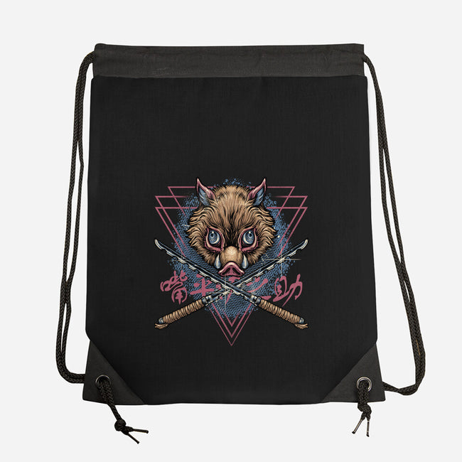 Raging Boar-None-Drawstring-Bag-glitchygorilla