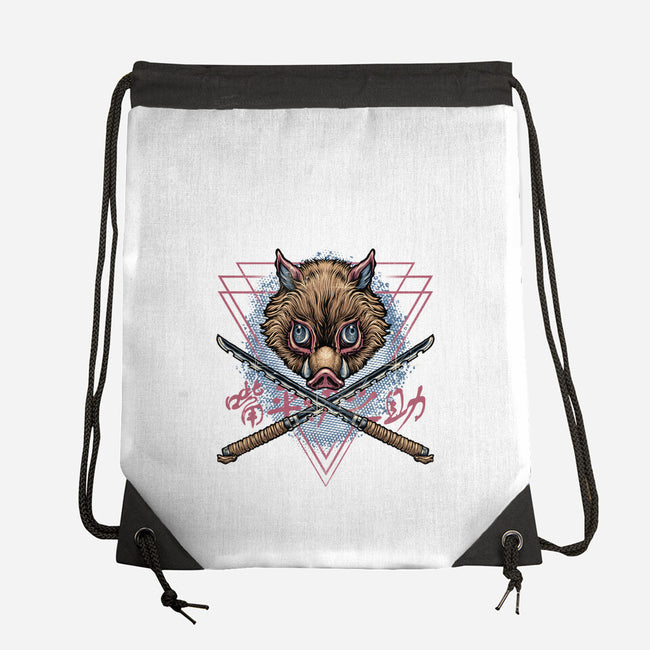 Raging Boar-None-Drawstring-Bag-glitchygorilla