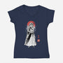 Doma Sumi-e-Womens-V-Neck-Tee-Astrobot Invention