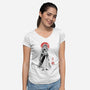Doma Sumi-e-Womens-V-Neck-Tee-Astrobot Invention