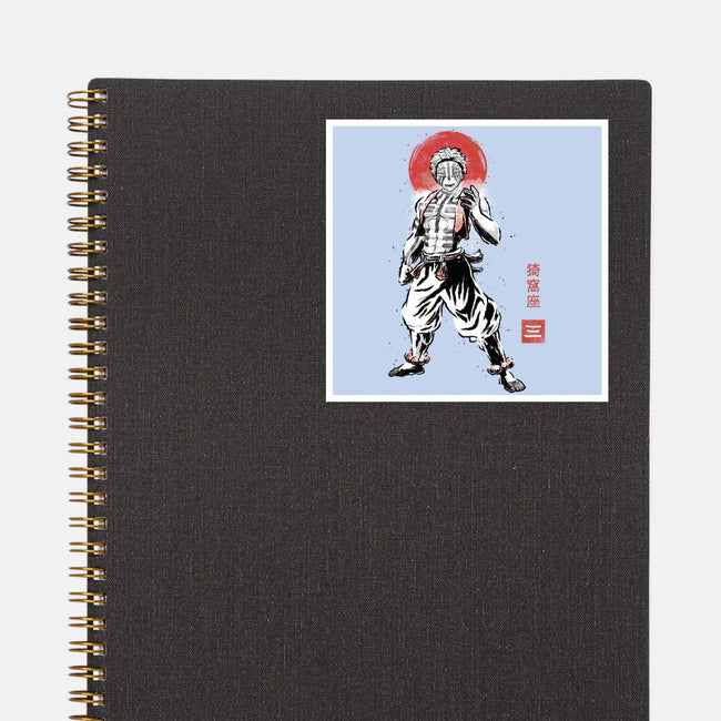 Akaza Sumi-e-None-Glossy-Sticker-Astrobot Invention