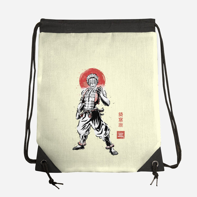 Akaza Sumi-e-None-Drawstring-Bag-Astrobot Invention
