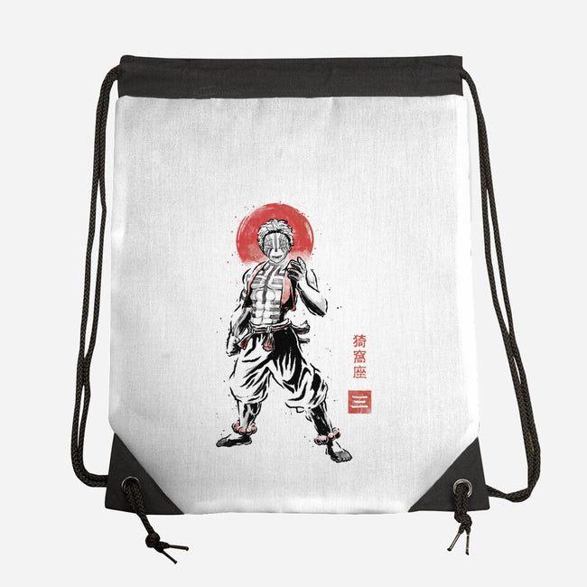Akaza Sumi-e-None-Drawstring-Bag-Astrobot Invention