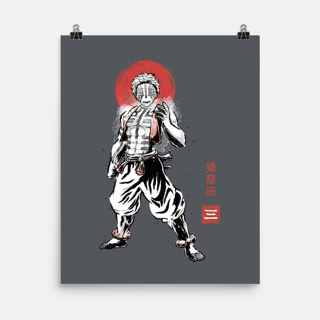 Akaza Sumi-e-None-Matte-Poster-Astrobot Invention