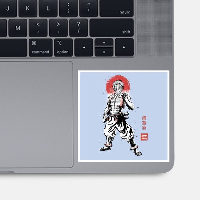 Akaza Sumi-e-None-Glossy-Sticker-Astrobot Invention