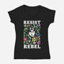 Resist Rebel-Womens-V-Neck-Tee-piercek26