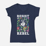 Resist Rebel-Womens-V-Neck-Tee-piercek26
