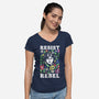 Resist Rebel-Womens-V-Neck-Tee-piercek26