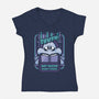Busy Reading-Womens-V-Neck-Tee-jrberger