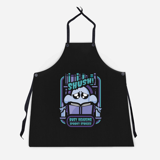 Busy Reading-Unisex-Kitchen-Apron-jrberger