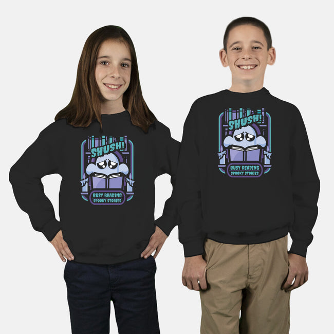Busy Reading-Youth-Crew Neck-Sweatshirt-jrberger
