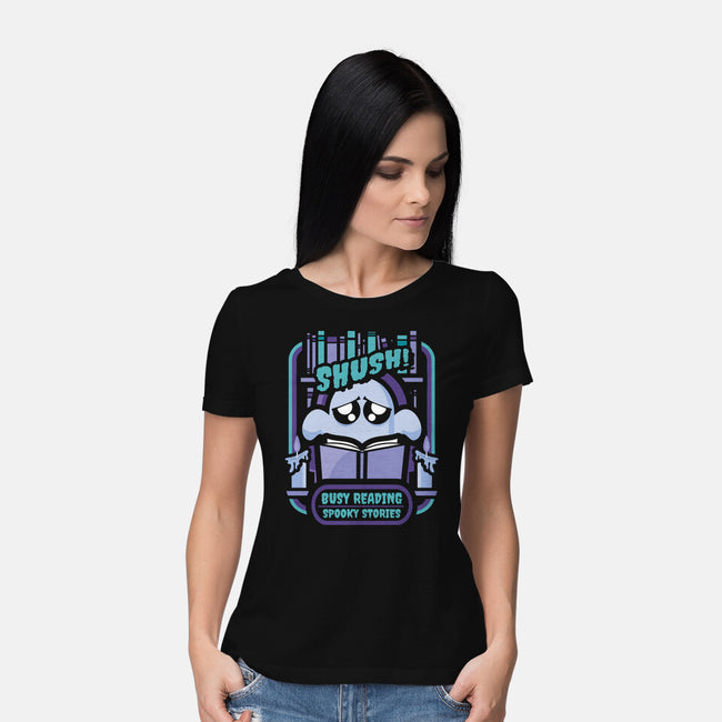 Busy Reading-Womens-Basic-Tee-jrberger
