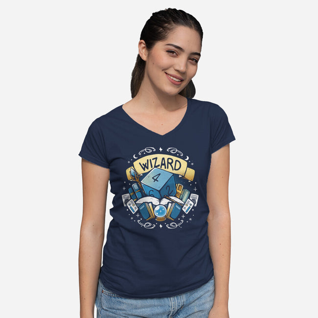 Wizard And Magic-Womens-V-Neck-Tee-Vallina84