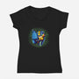 Cyber Warrior-Womens-V-Neck-Tee-nickzzarto