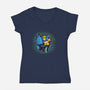 Cyber Warrior-Womens-V-Neck-Tee-nickzzarto