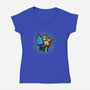 Cyber Warrior-Womens-V-Neck-Tee-nickzzarto