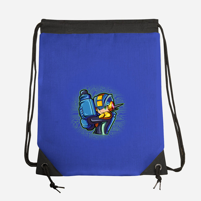 Cyber Warrior-None-Drawstring-Bag-nickzzarto