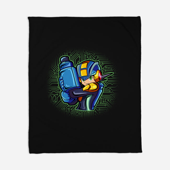 Cyber Warrior-None-Fleece-Blanket-nickzzarto