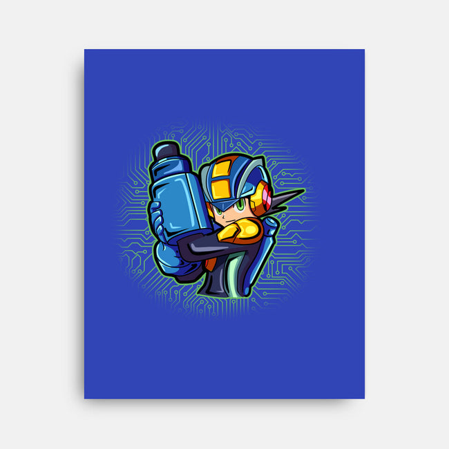 Cyber Warrior-None-Stretched-Canvas-nickzzarto