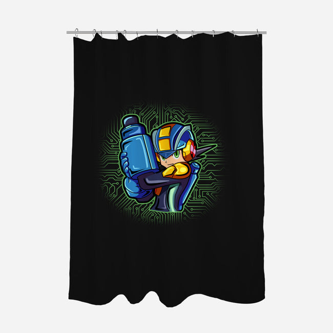 Cyber Warrior-None-Polyester-Shower Curtain-nickzzarto