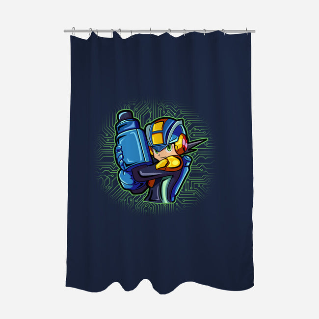 Cyber Warrior-None-Polyester-Shower Curtain-nickzzarto