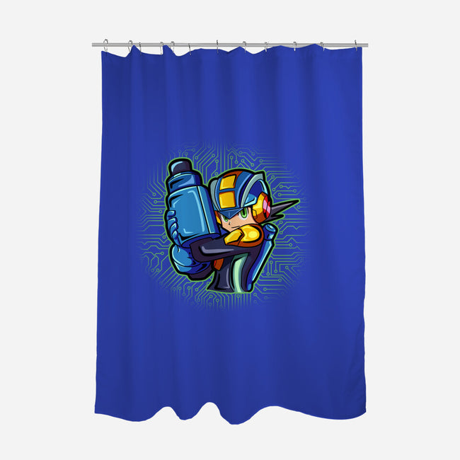 Cyber Warrior-None-Polyester-Shower Curtain-nickzzarto