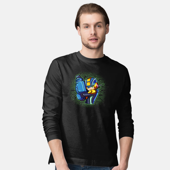 Cyber Warrior-Mens-Long Sleeved-Tee-nickzzarto