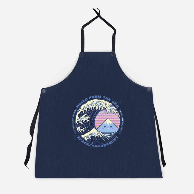 Hello Wave-Unisex-Kitchen-Apron-StudioM6