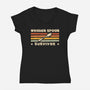 Wooden Spoon Survivor-Womens-V-Neck-Tee-retrodivision