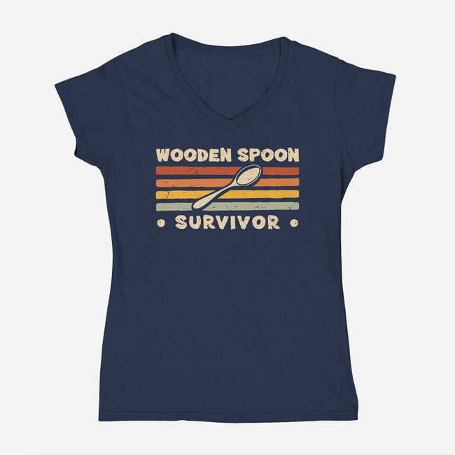 Wooden Spoon Survivor-Womens-V-Neck-Tee-retrodivision