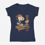 Sushi Tomodachi Club-Womens-V-Neck-Tee-Popnotic