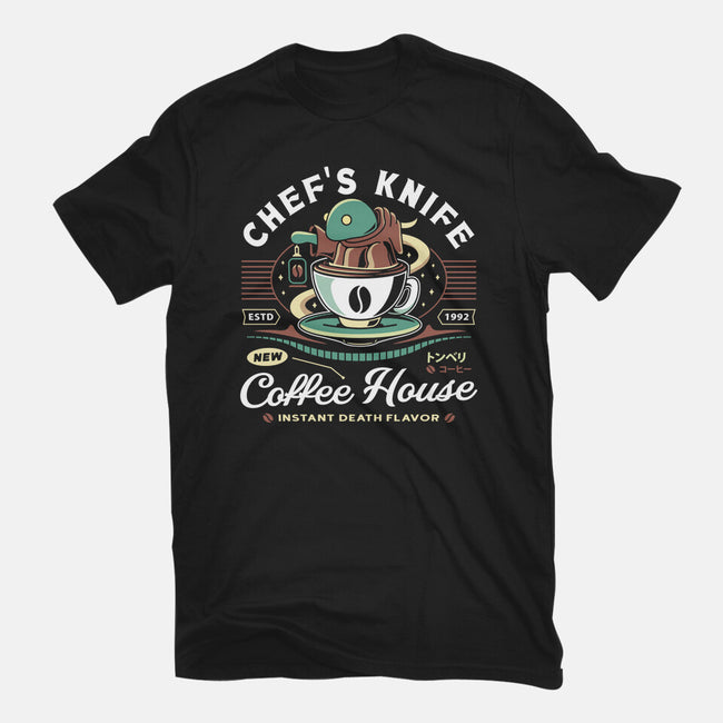 Chefs Knife Coffee Crest-Mens-Heavyweight-Tee-LAGELANTEE