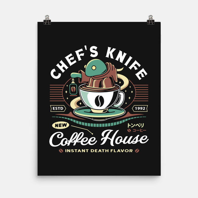 Chefs Knife Coffee Crest-None-Matte-Poster-LAGELANTEE
