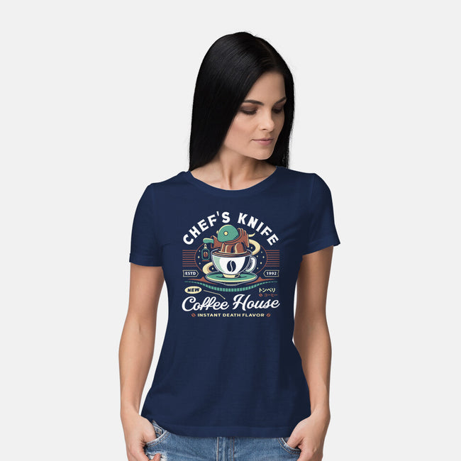 Chefs Knife Coffee Crest-Womens-Basic-Tee-LAGELANTEE