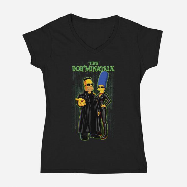 Dohminatrix-Womens-V-Neck-Tee-P1yu5h