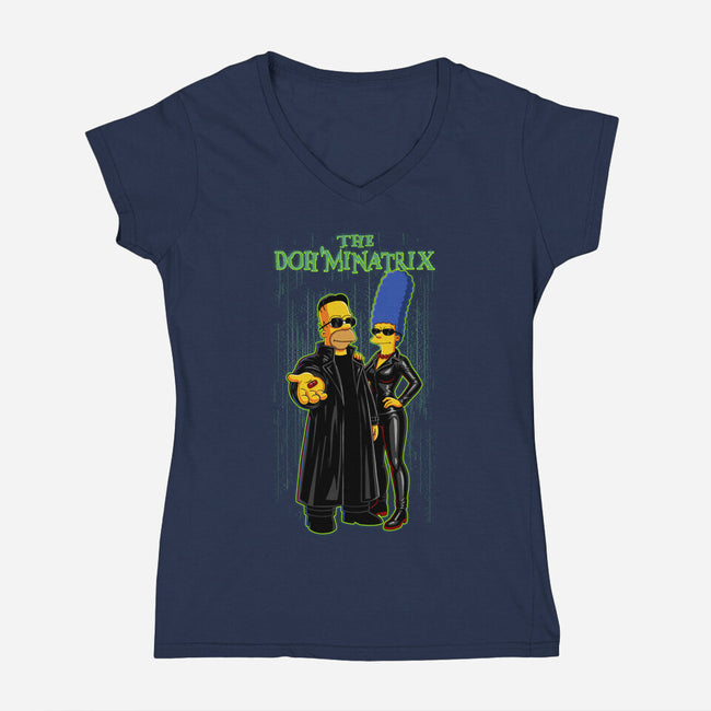 Dohminatrix-Womens-V-Neck-Tee-P1yu5h