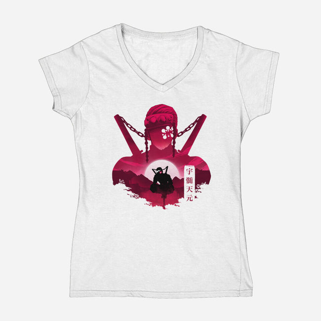 Sound Hashira-Womens-V-Neck-Tee-Dixie Z