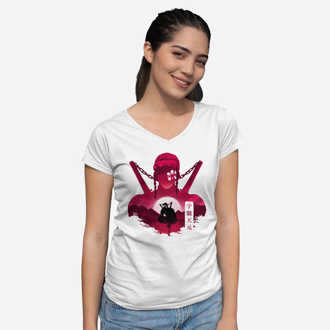 Sound Hashira-Womens-V-Neck-Tee-Dixie Z
