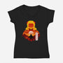 Flame Hashira-Womens-V-Neck-Tee-Dixie Z