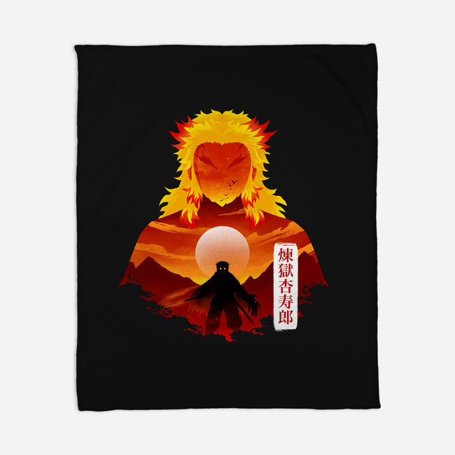 Flame Hashira-None-Fleece-Blanket-Dixie Z
