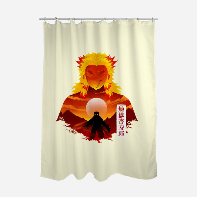 Flame Hashira-None-Polyester-Shower Curtain-Dixie Z