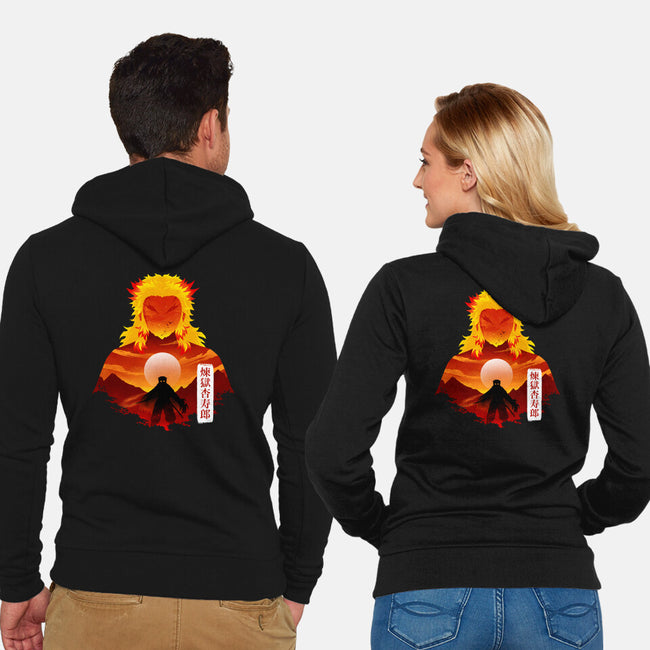 Flame Hashira-Unisex-Zip-Up-Sweatshirt-Dixie Z