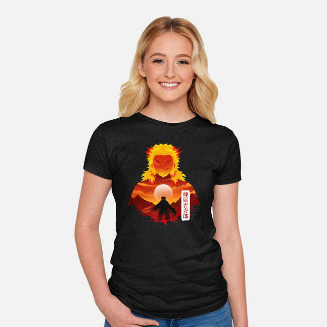 Flame Hashira-Womens-Fitted-Tee-Dixie Z