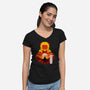 Flame Hashira-Womens-V-Neck-Tee-Dixie Z