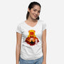 Flame Hashira-Womens-V-Neck-Tee-Dixie Z