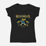 Go Black Mages-Womens-V-Neck-Tee-Hafaell