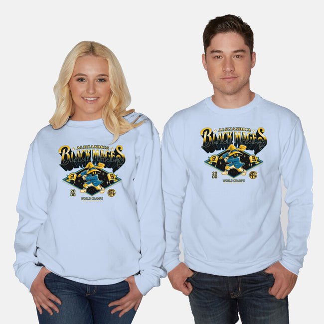 Go Black Mages-Unisex-Crew Neck-Sweatshirt-Hafaell