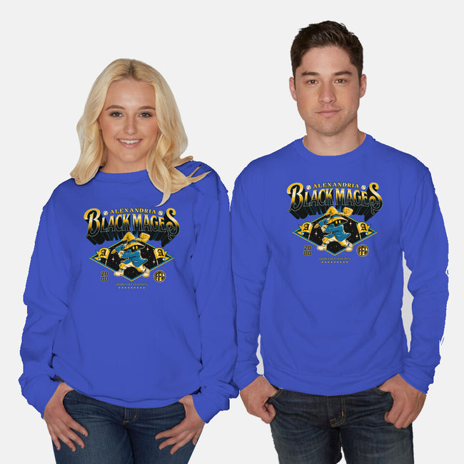 Go Black Mages-Unisex-Crew Neck-Sweatshirt-Hafaell