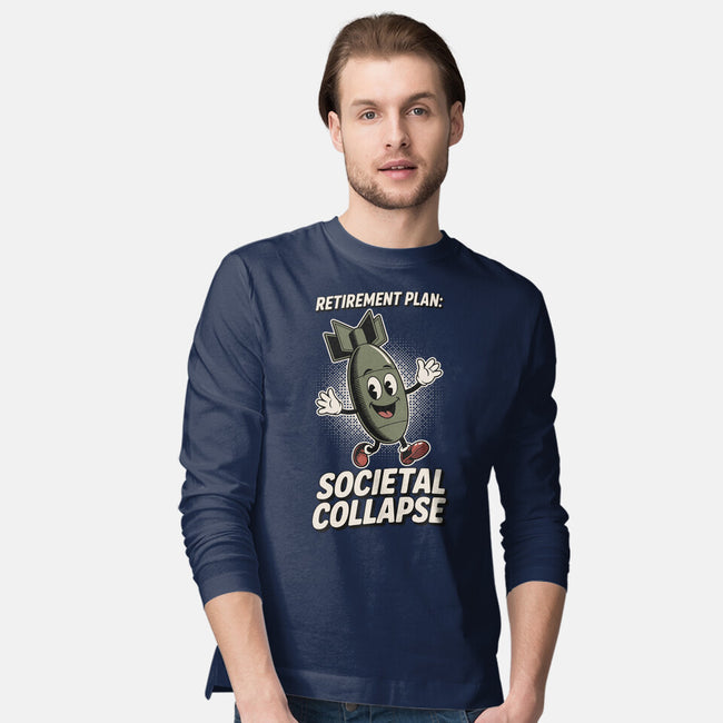 Retirement Plan-Mens-Long Sleeved-Tee-RoboMega