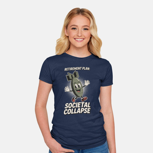 Retirement Plan-Womens-Fitted-Tee-RoboMega